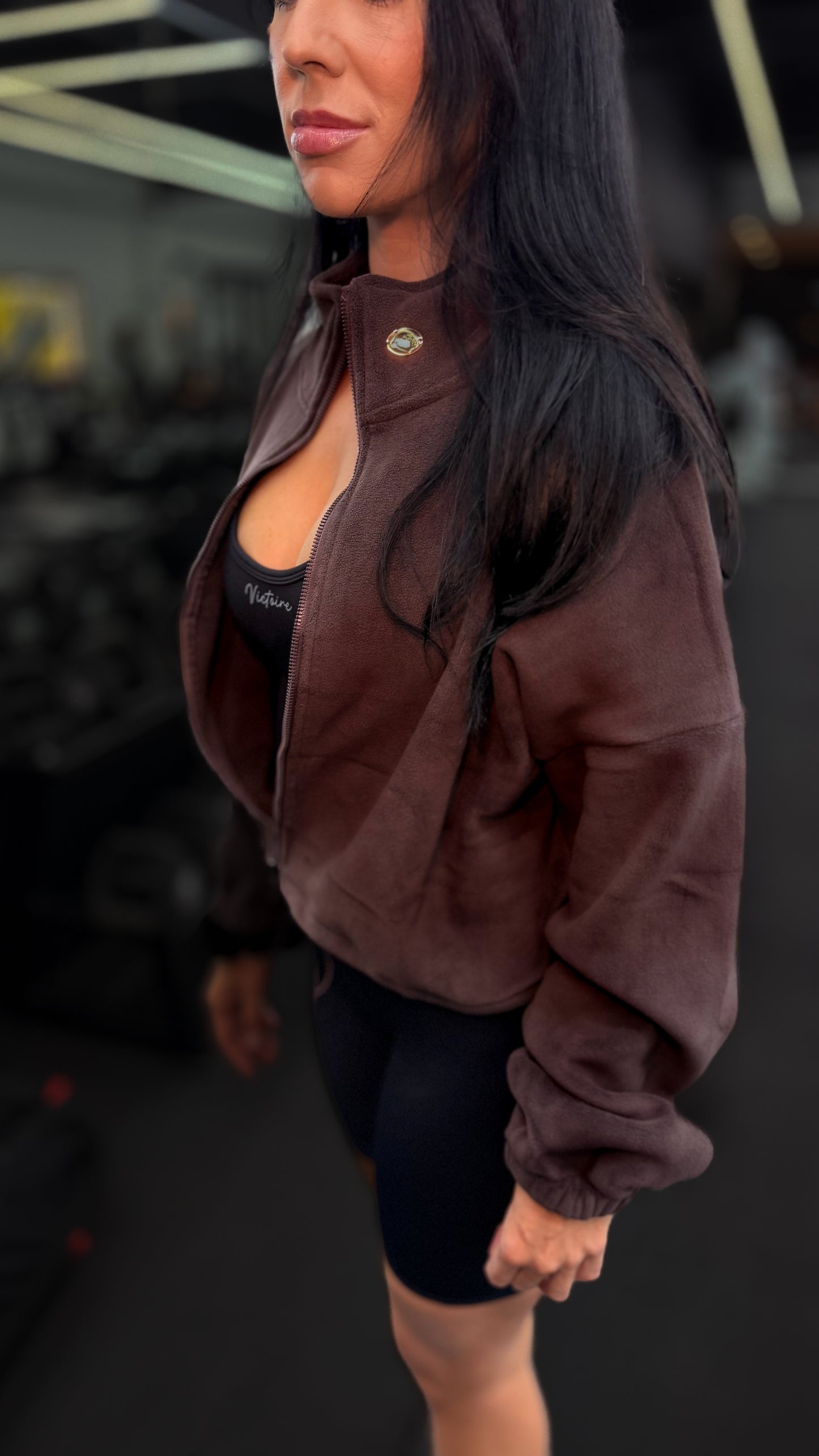 LEXI - Veste bouffante Taupe