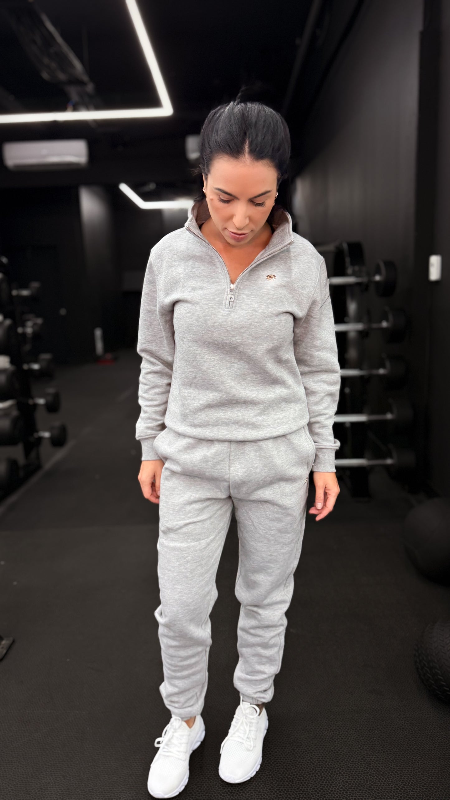 Gab – Crewneck Zip Deluxe gris pour femme