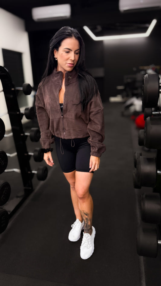 LEXI - Veste bouffante Taupe