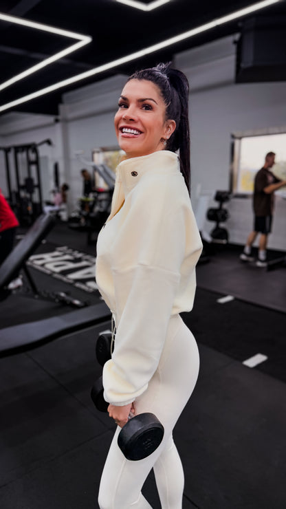 LEXI - Veste bouffante Ivoire