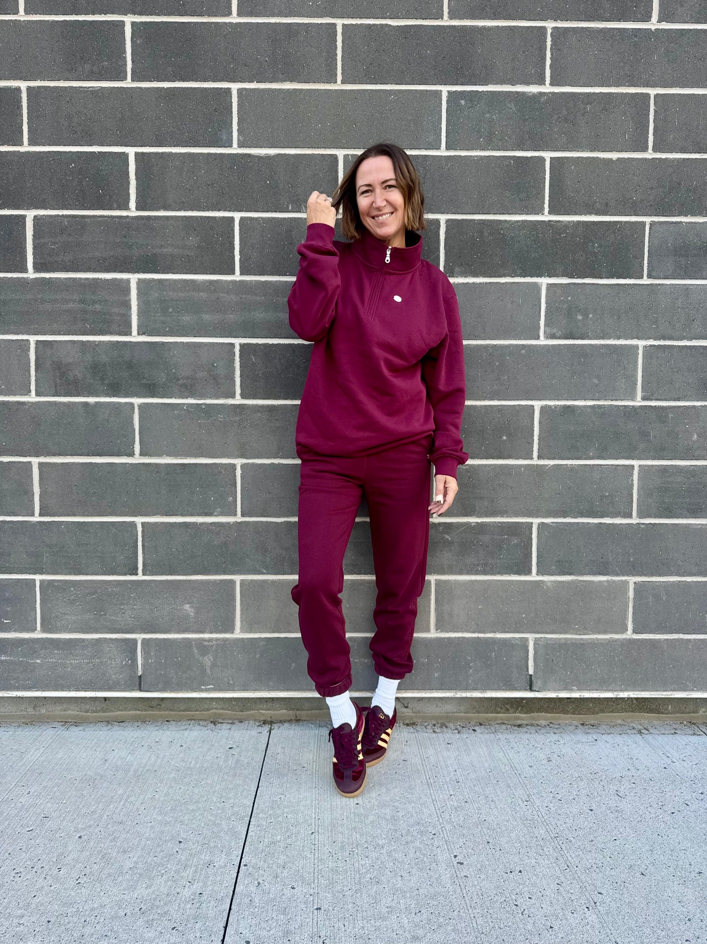 Gab – Jogger Deluxe bourgogne pour femme