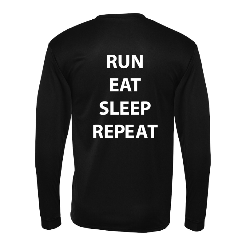 RUN EAT SLEEP REPEAT - T-Shirt Manche Longue Dri-FIT Tech