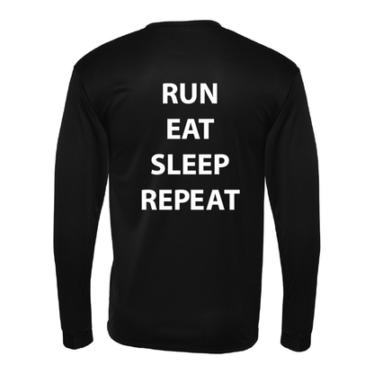 RUN EAT SLEEP REPEAT - T-Shirt Manche Longue Dri-FIT Tech
