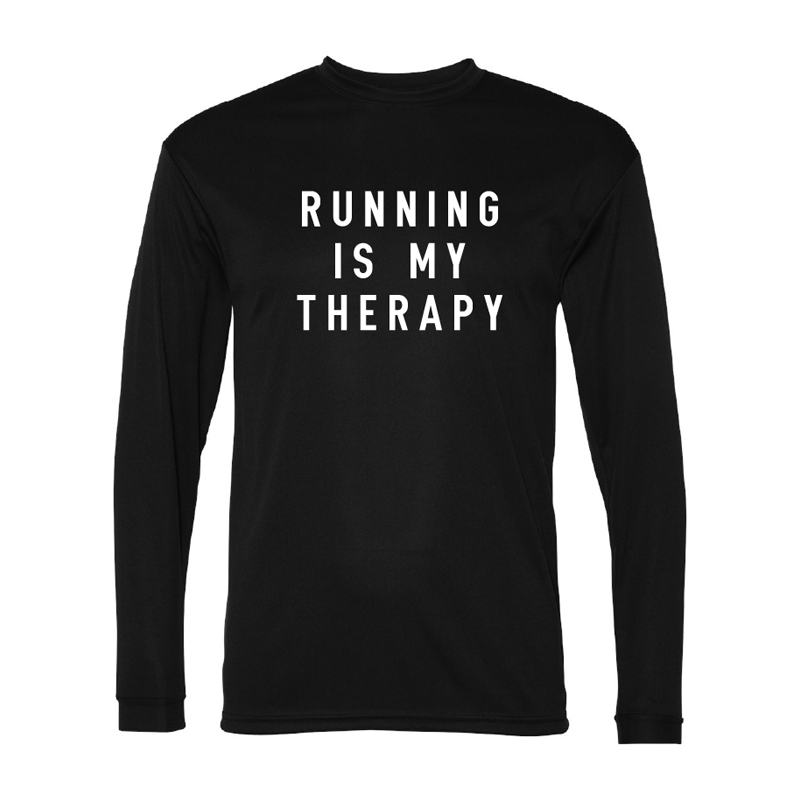 RUNNING IS MY THERAPY - T-Shirt Manche Longue Dri-FIT Tech
