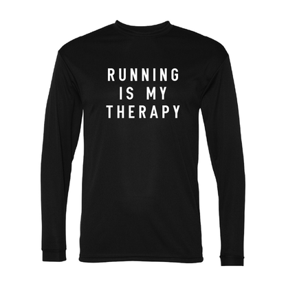 RUNNING IS MY THERAPY - T-Shirt Manche Longue Dri-FIT Tech