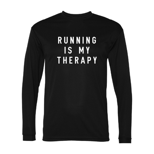 RUNNING IS MY THERAPY - T-Shirt Manche Longue Dri-FIT Tech