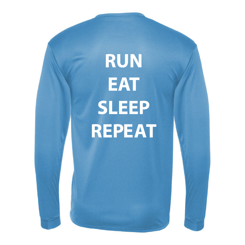 RUN EAT SLEEP REPEAT - T-Shirt Manche Longue Dri-FIT Tech