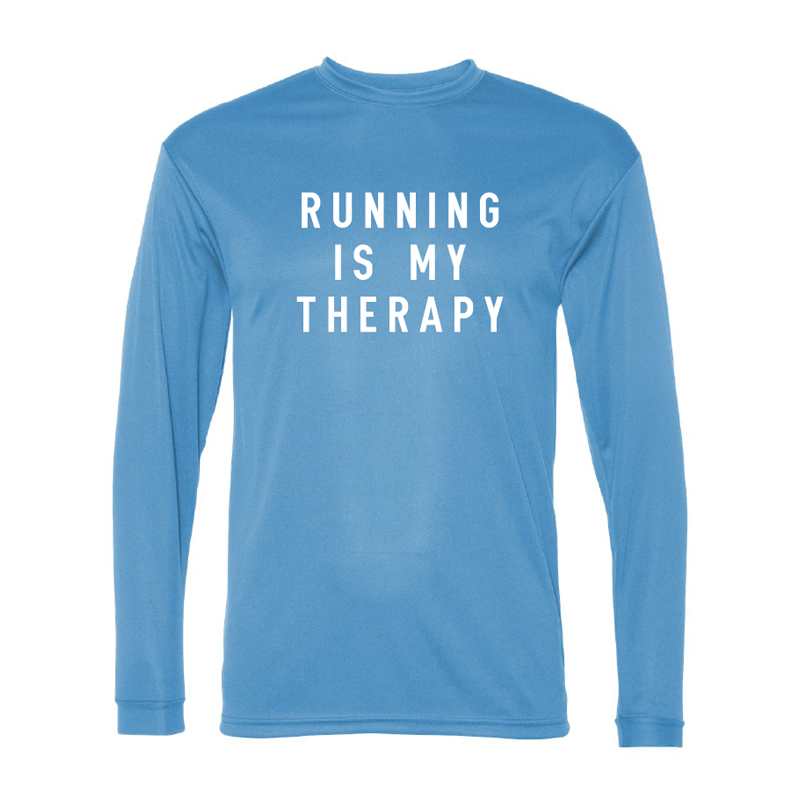 RUNNING IS MY THERAPY - T-Shirt Manche Longue Dri-FIT Tech