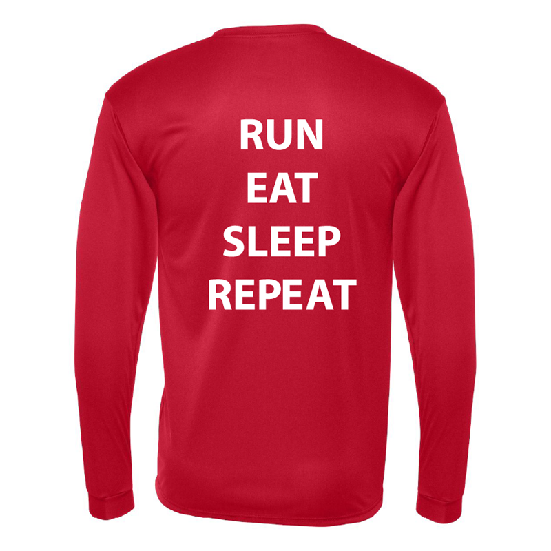 RUN EAT SLEEP REPEAT - T-Shirt Manche Longue Dri-FIT Tech