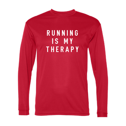 RUNNING IS MY THERAPY - T-Shirt Manche Longue Dri-FIT Tech