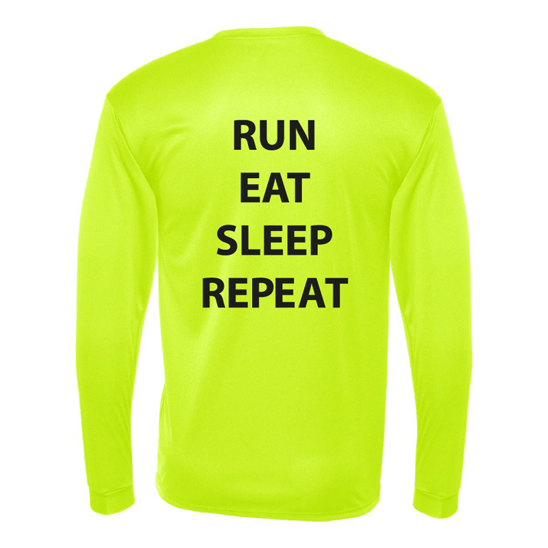RUN EAT SLEEP REPEAT - T-Shirt Manche Longue Dri-FIT Tech
