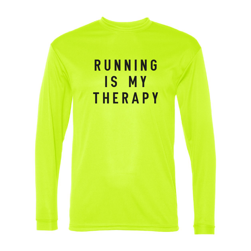 RUNNING IS MY THERAPY - T-Shirt Manche Longue Dri-FIT Tech