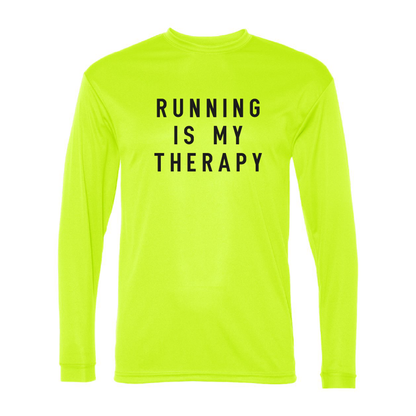 RUNNING IS MY THERAPY - T-Shirt Manche Longue Dri-FIT Tech